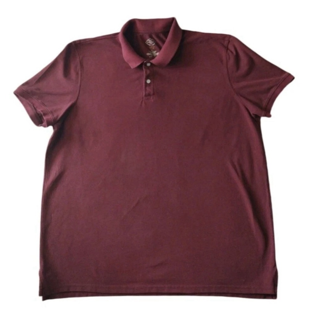St John's Bay Polo Shir Mens XL Burgundy Golf Collared Short Sleeves